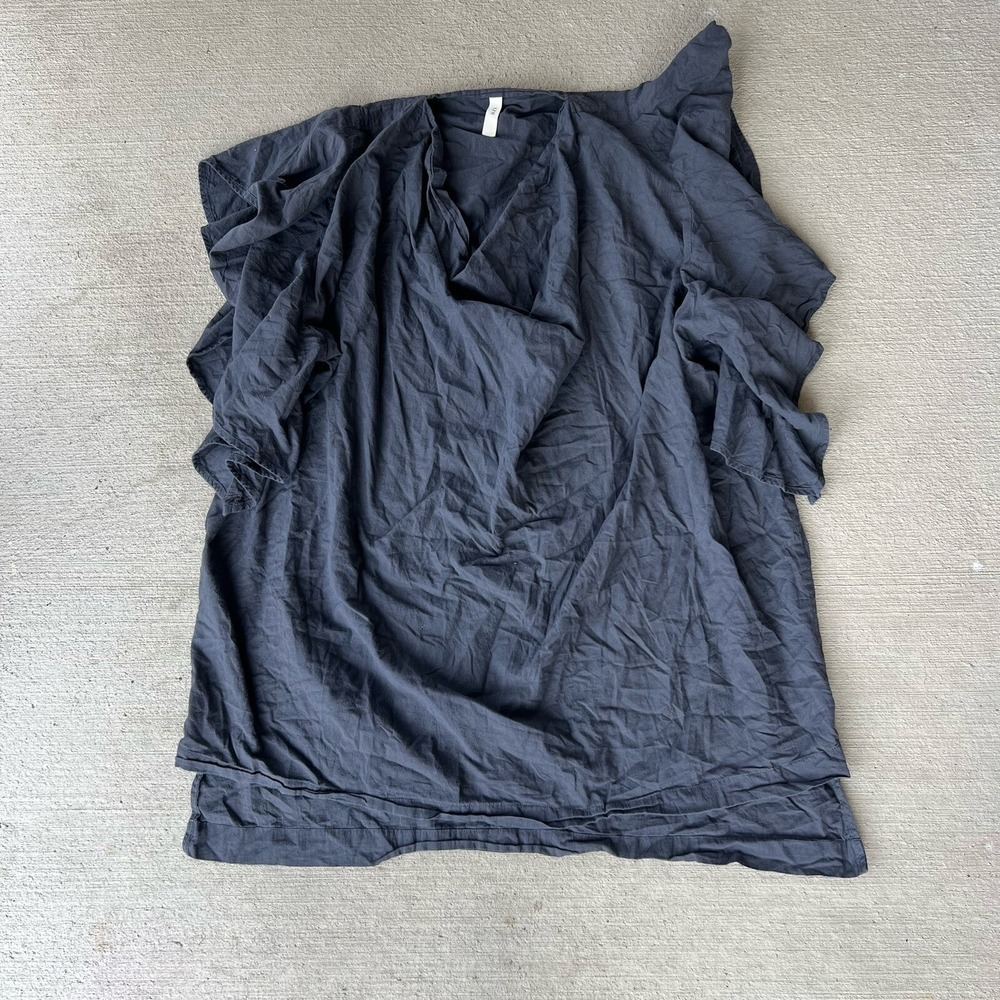 Uzi NYC Slouchy Cotton Tunic Dress One Size Blue Boho Casual Oversized